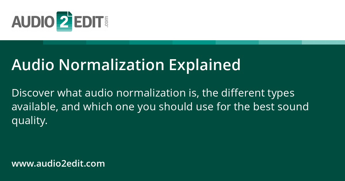 Audio Normalization Explained