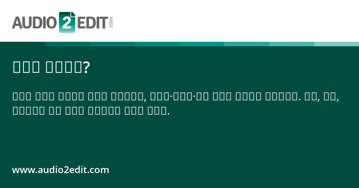 오디오 코덱이란?